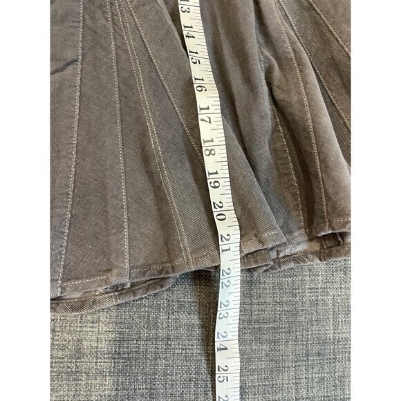 The Territory Ahead Dark Gray Corduroy Skirt Sz 10 - Picture 7 of 9